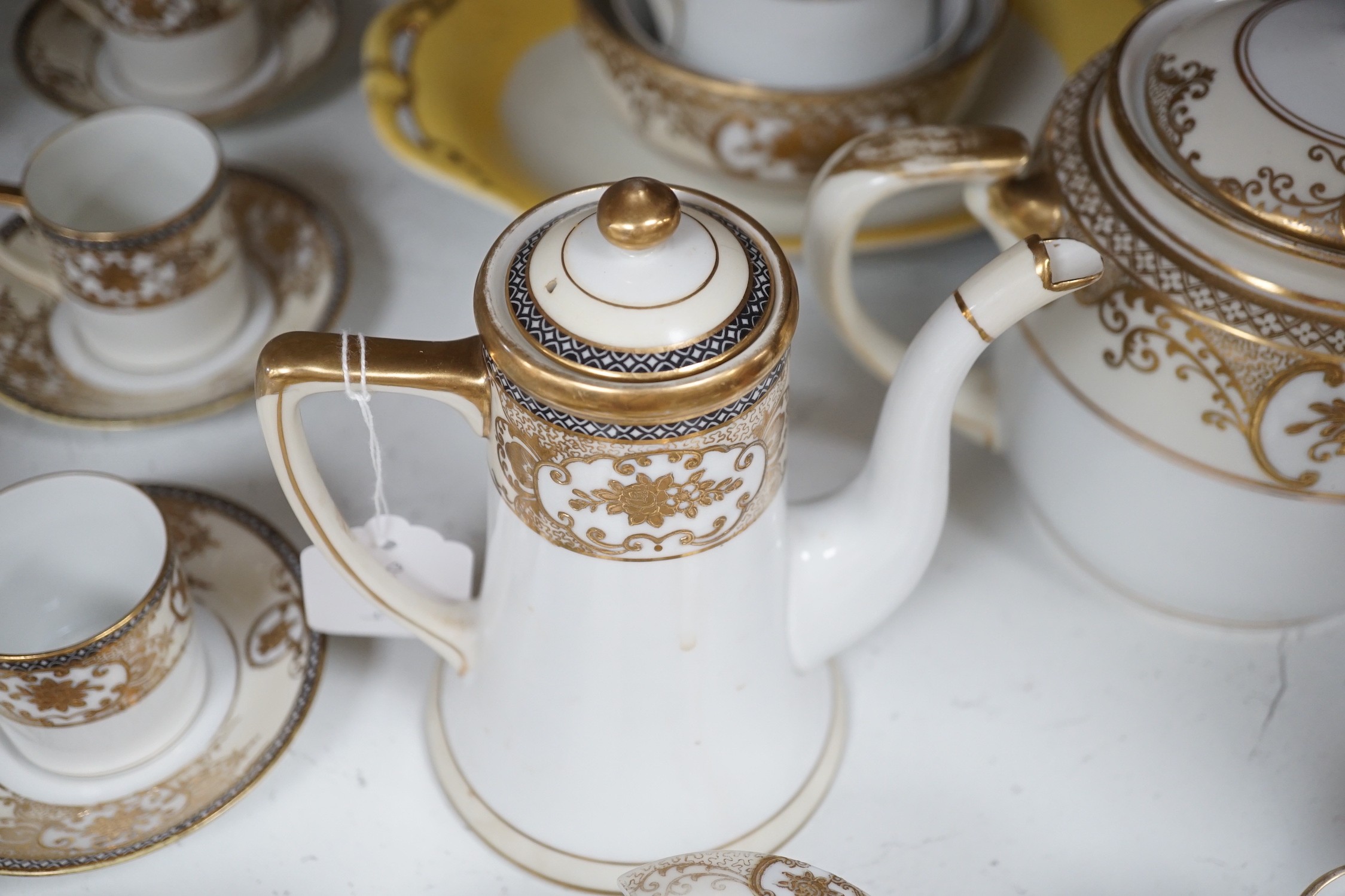 A Noritake tea and coffee set, pattern number 44318